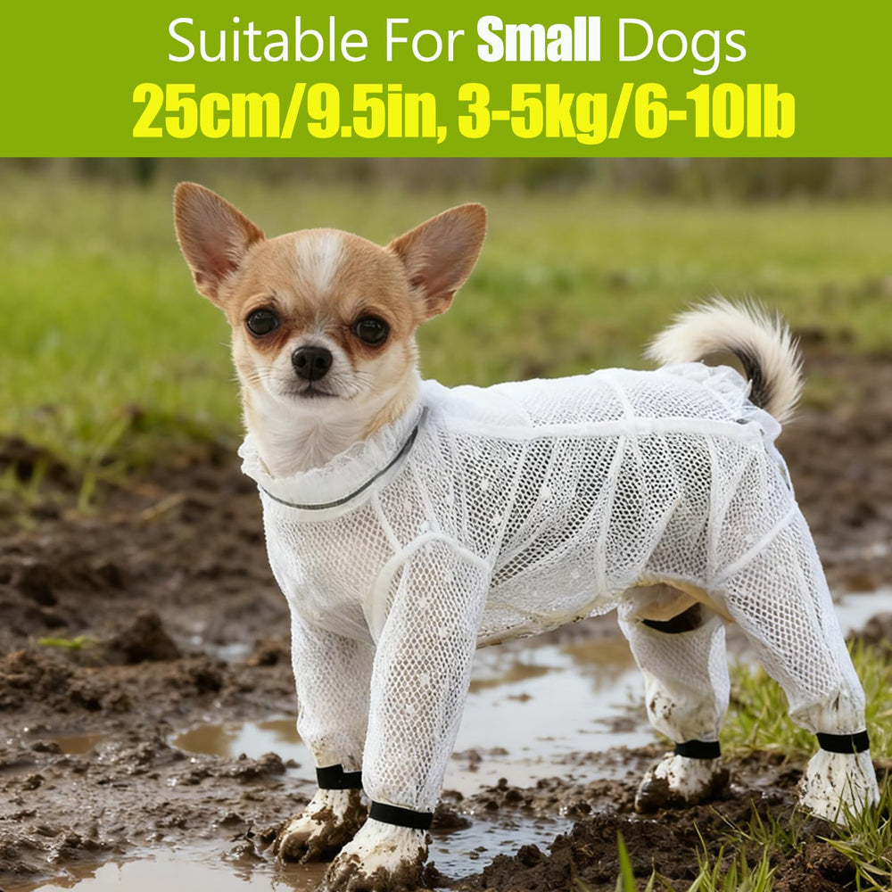 Outdoor activities in rain or snow are easier with these dog suspender boots.