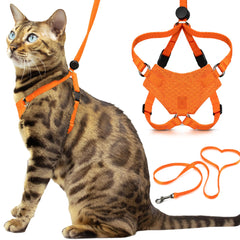 OutdoorBengal Houdini escape-proof harness orange for secure outdoor walks