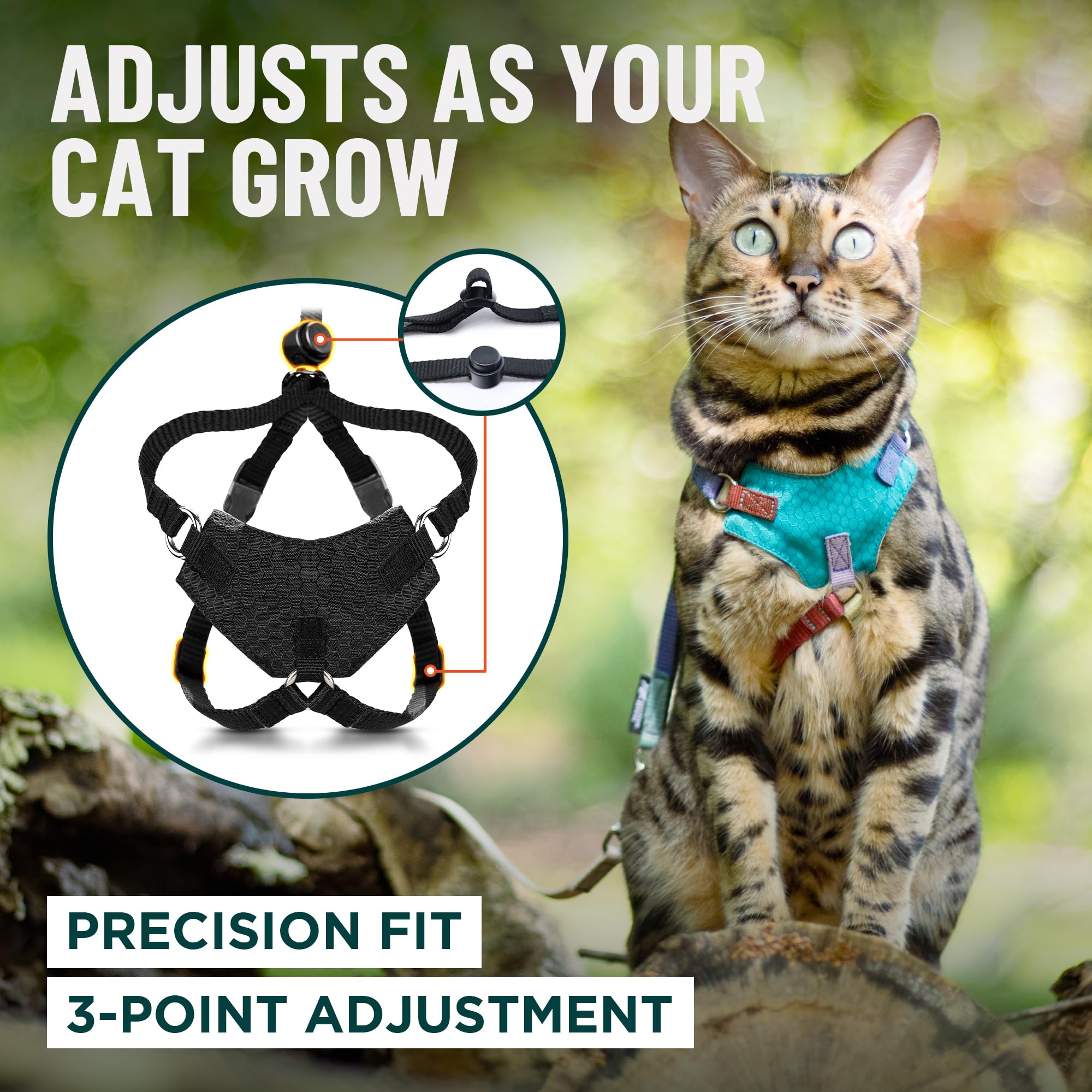 OutdoorBengal Houdini harness red neck escape ring feature in action