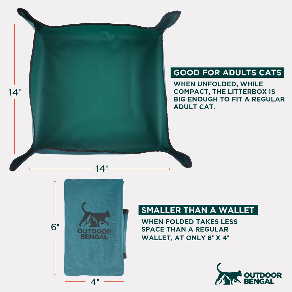 OutdoorBengal Travel Cat Using the litter box on the road.