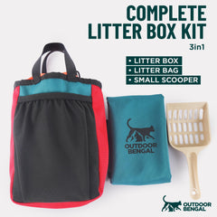 OutdoorBengal Travel Litterbag Leakproof keeps litter contained during journeys.