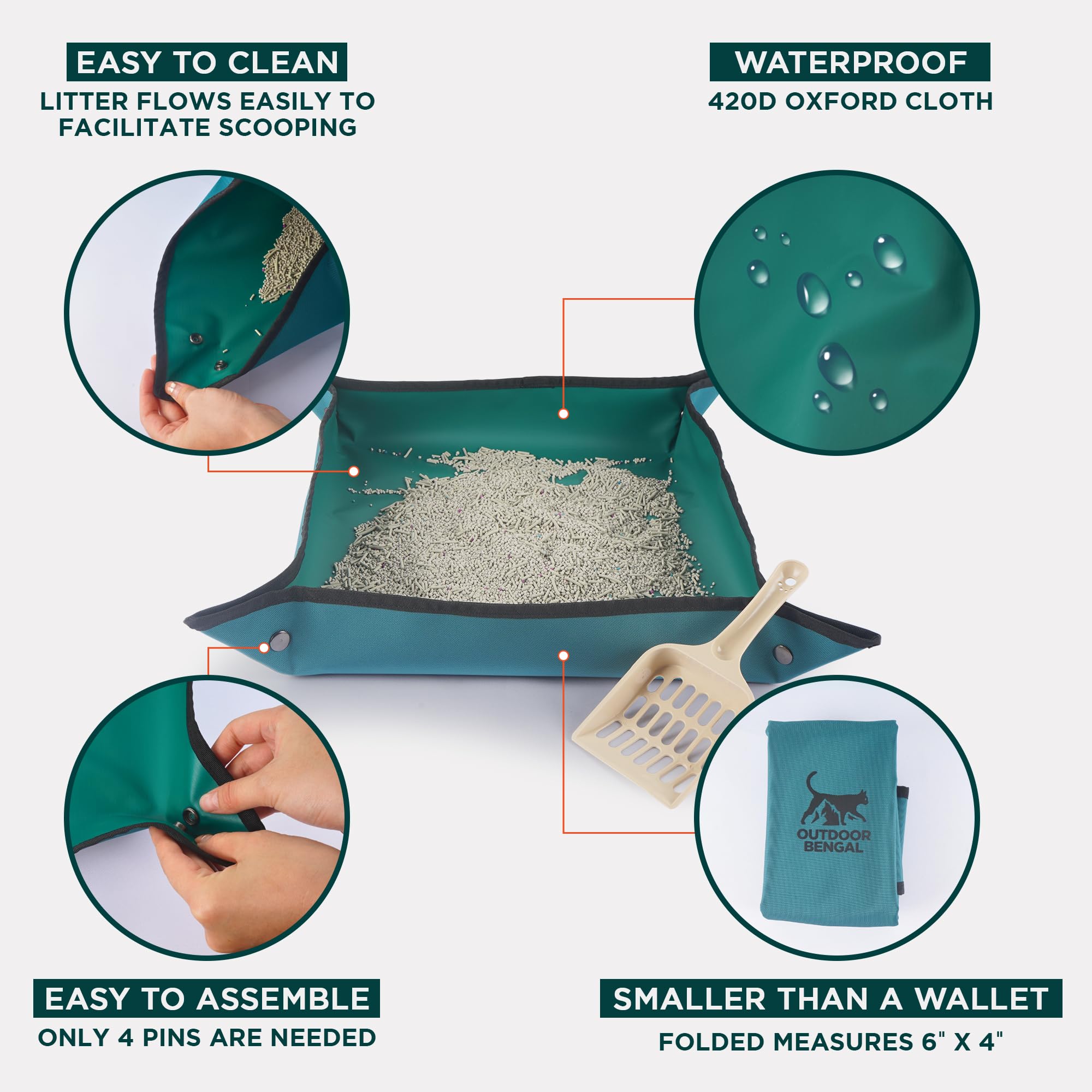 OutdoorBengal Travel Scooper for quick cleanup on the road.