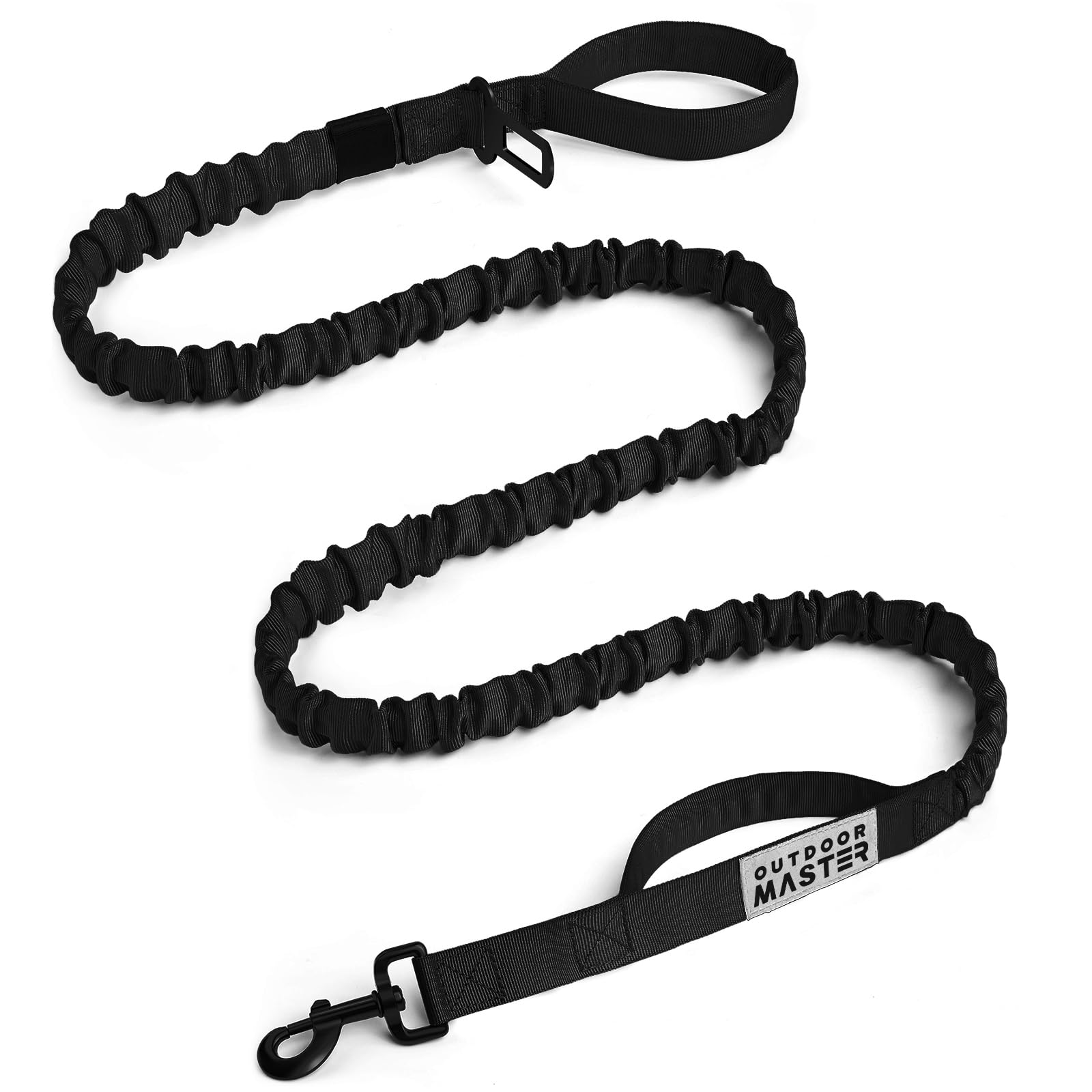 OutdoorMaster bungee leash with two padded handles offers versatile control on walks.