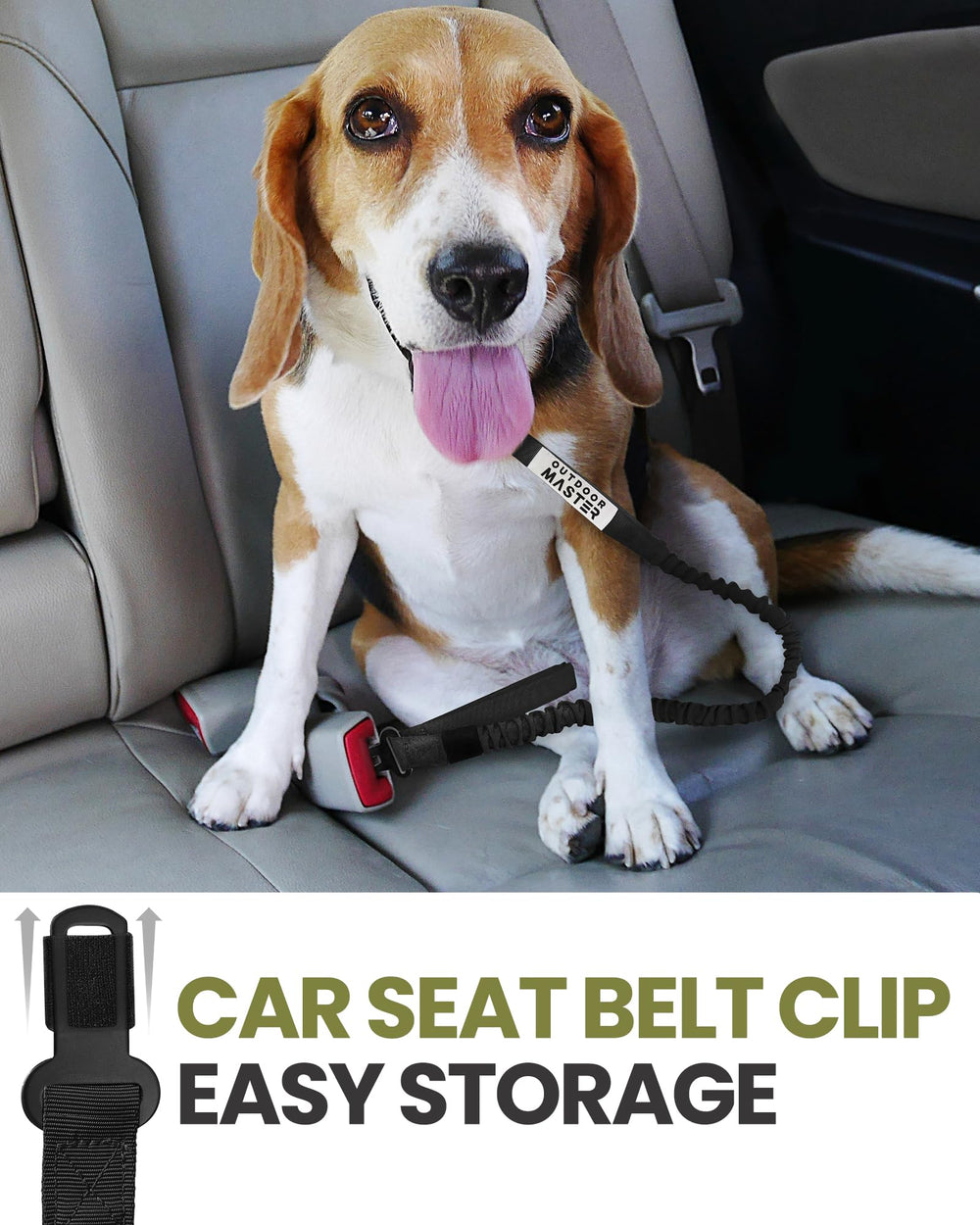 OutdoorMaster bungee leash length options provide flexible control during walks or runs.