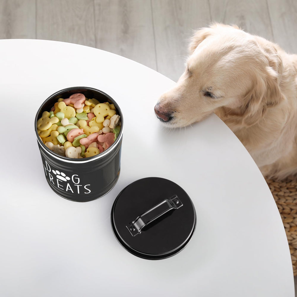 OUTNILI rustic storage jar doubles as decor while storing dog and cat snacks.