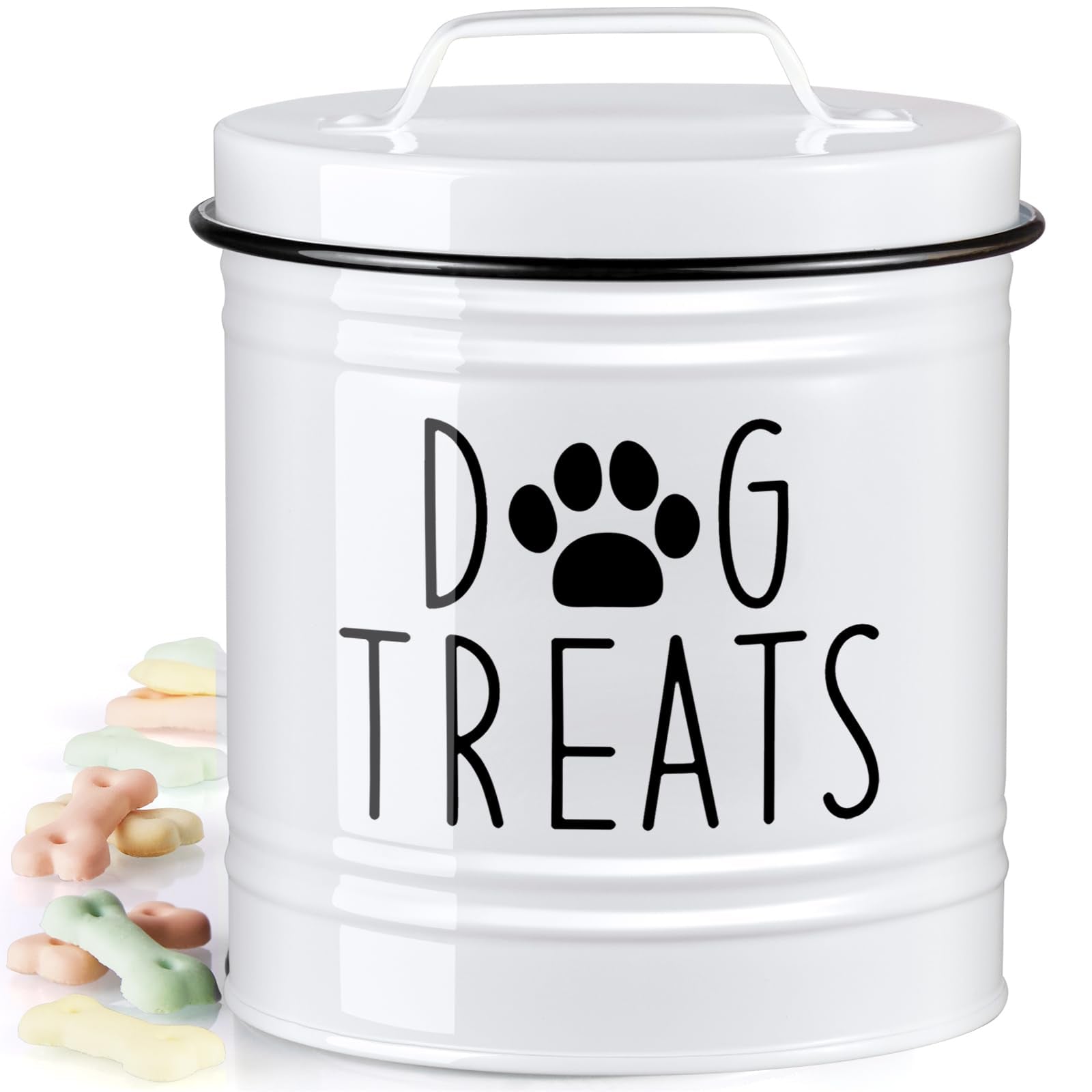 OUTNILI airtight treat container front view shows spacious capacity for snacks