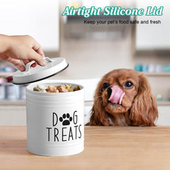 OUTNILI airtight treat container side view on counter for easy access