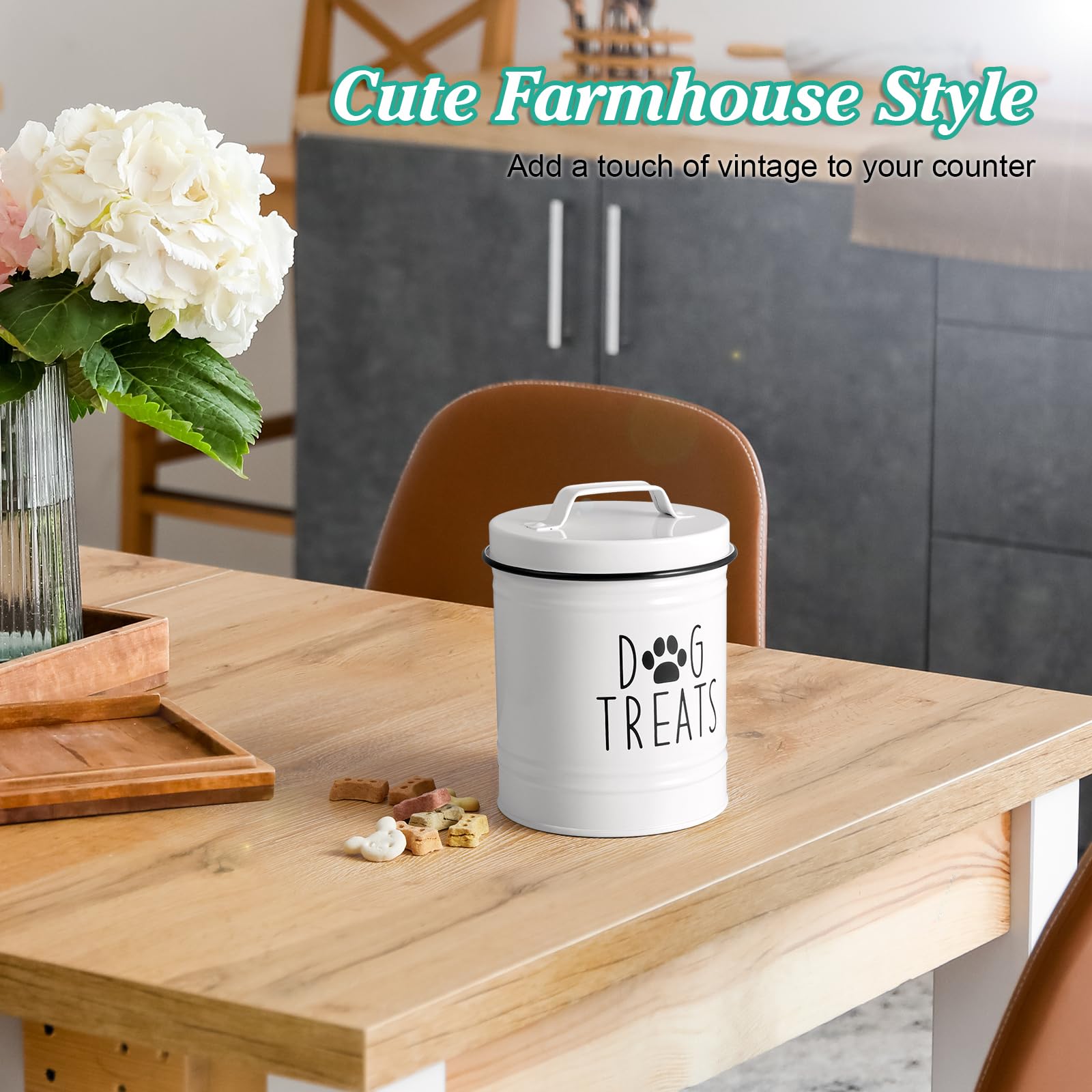 OUTNILI treat container on kitchen counter enables quick snack access