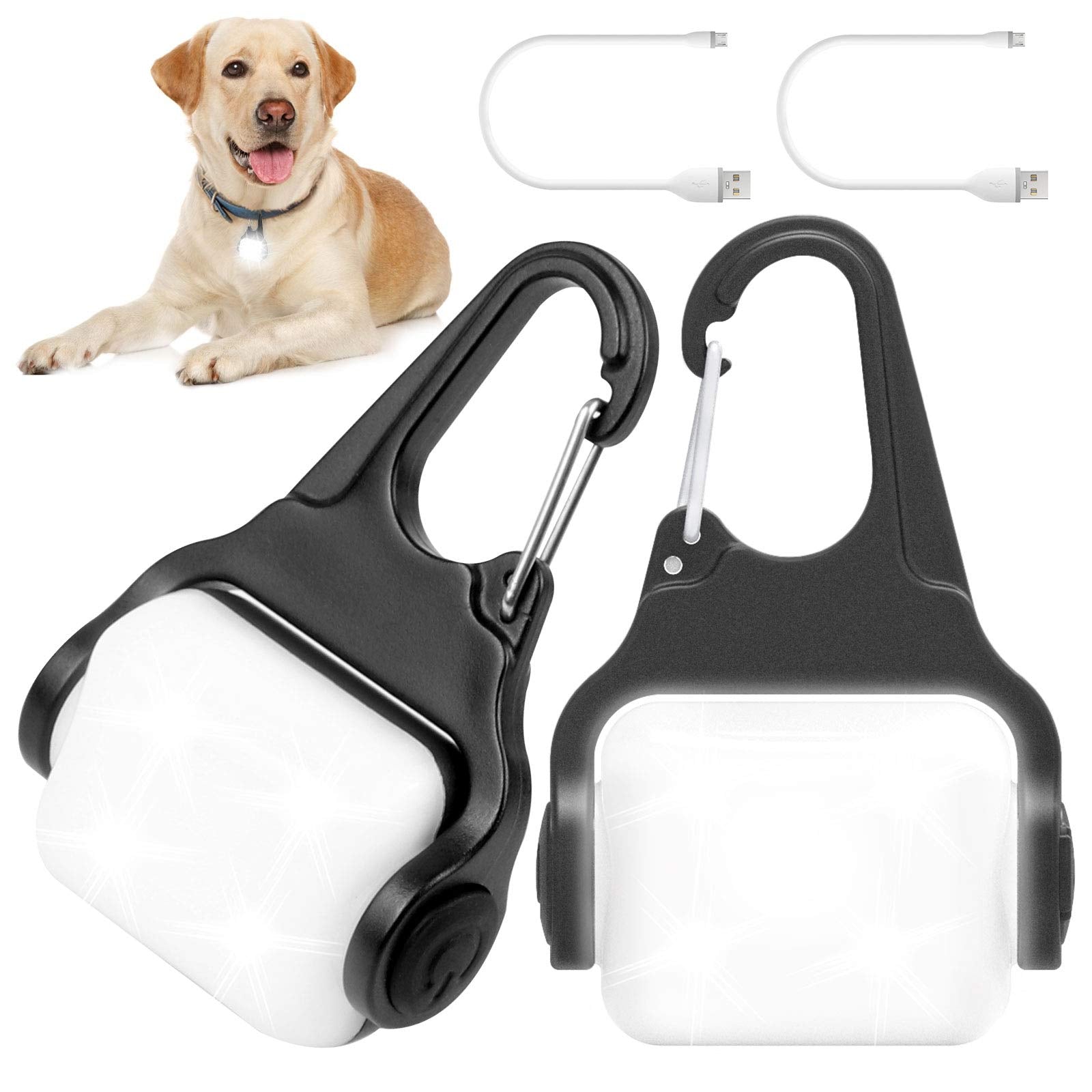 Outopest dog light pack shot showing two clip-on safety lights for night walking