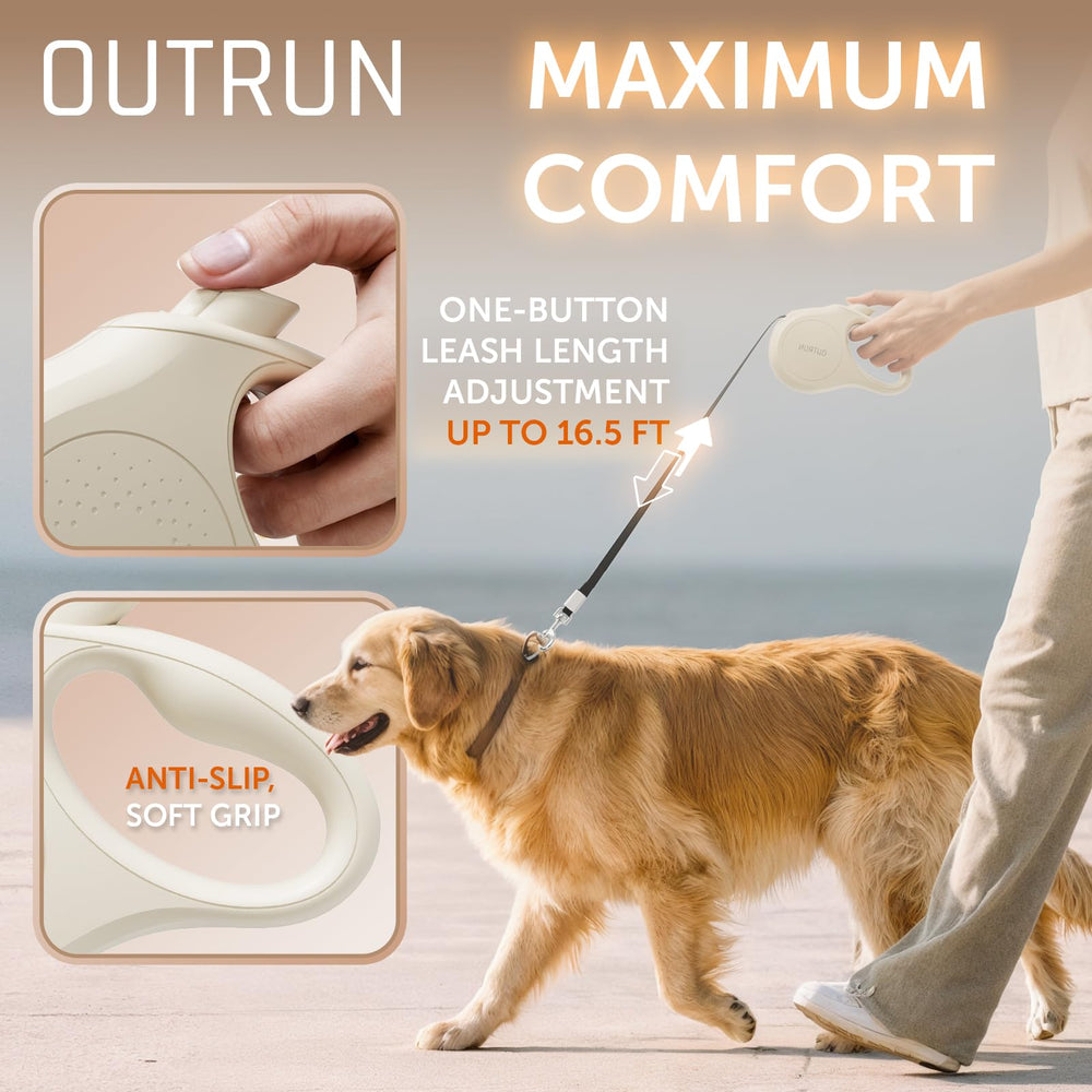 OUTRUN 360-degree design helps prevent tangles for smoother walks.