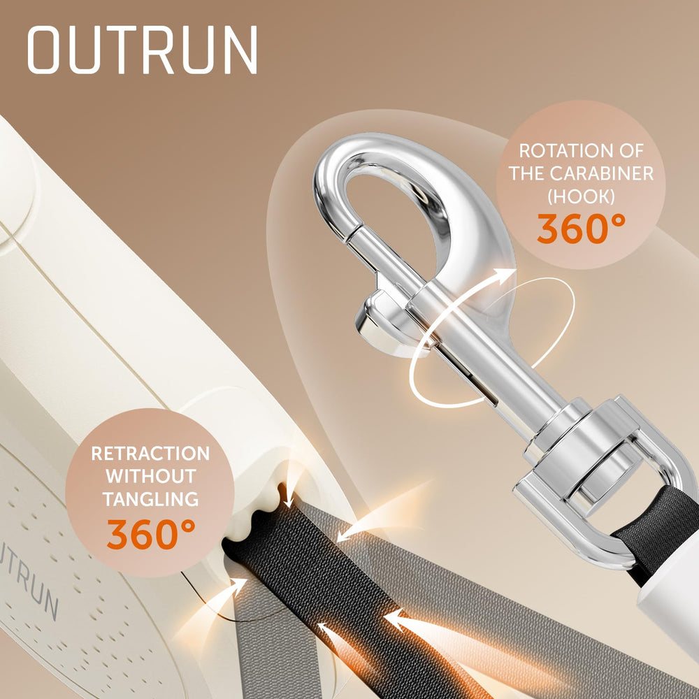 OUTRUN supports dogs up to 55 pounds for small and medium breeds.