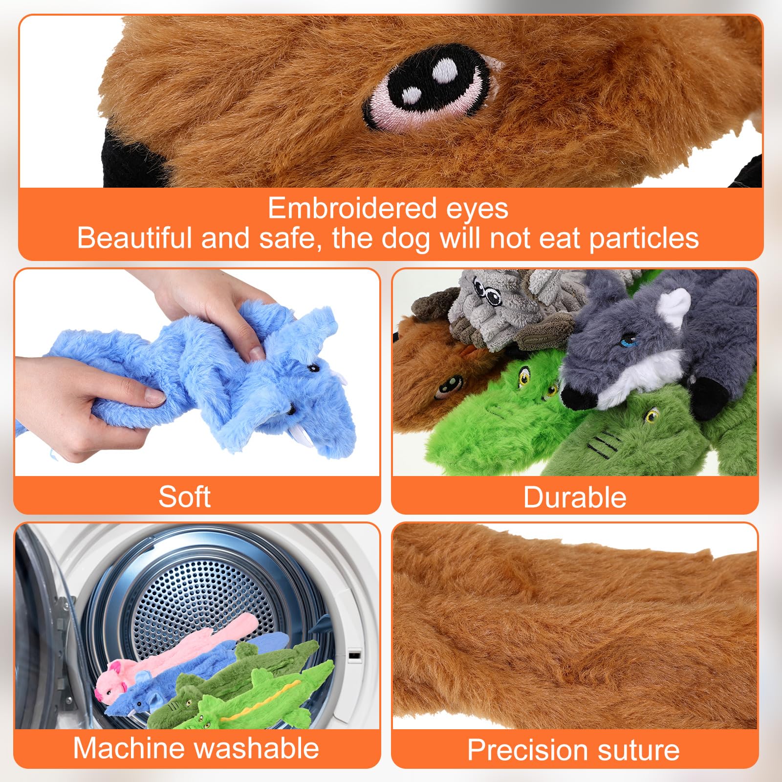 Outus dog squeaky toy donkey supports solo play and exercise
