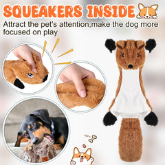 Outus dog squeaky toy rabbit for teething and playful nibbling