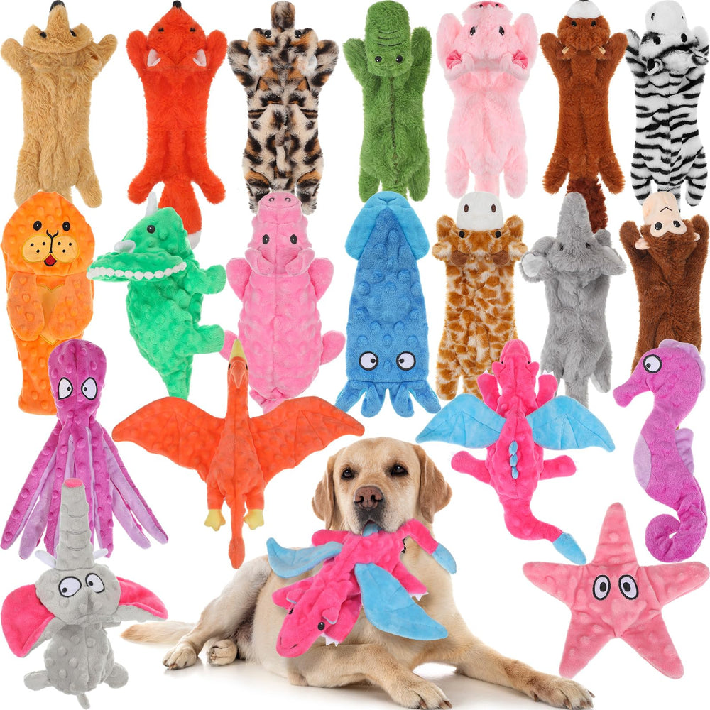 Outus no-stuffing dog toys in 20 styles invite playful exploration and safe chewing