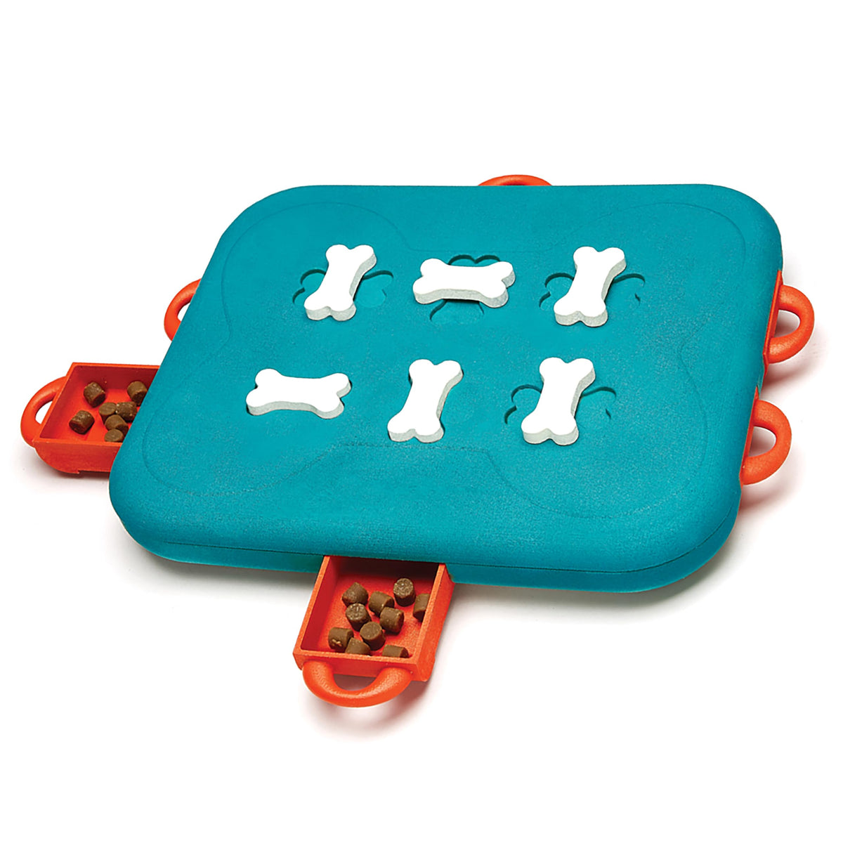 Outward Hound Dog Casino Level 3 turquoise front view strengthens puzzle solving and mental engagement
