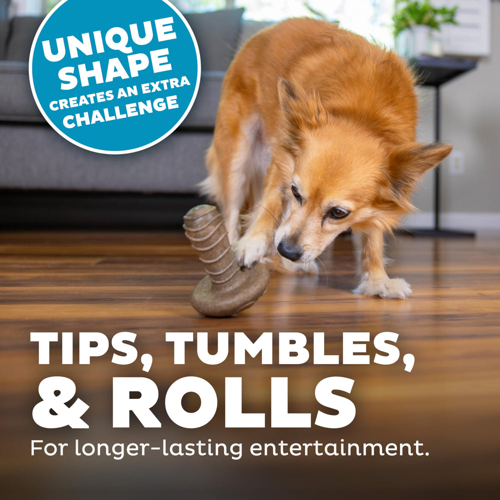 Outward Hound Dogwood Mushroom may help calm dogs during chew time.