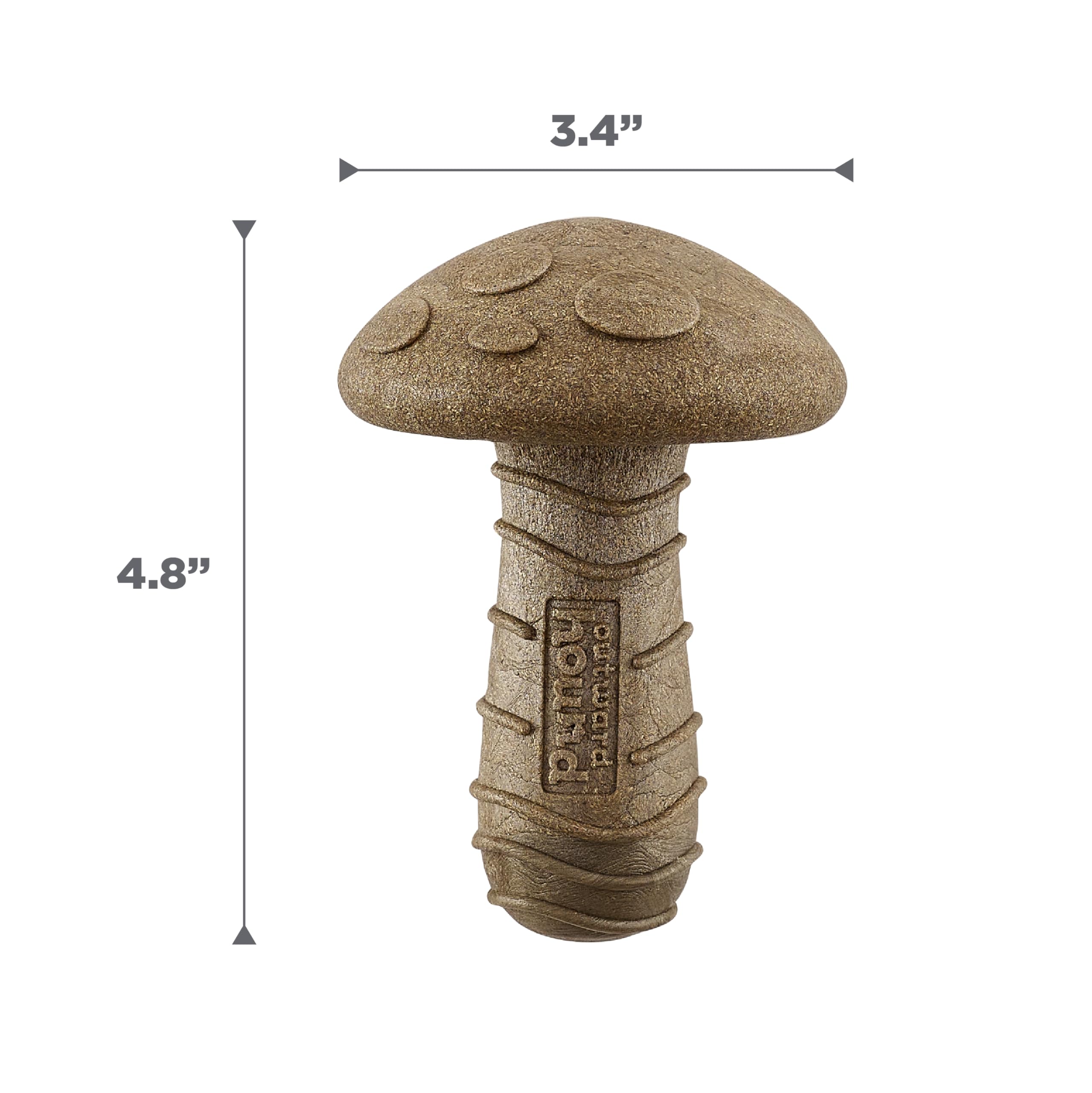 Outward Hound Dogwood Mushroom supports outdoor chew time with long lasting play.