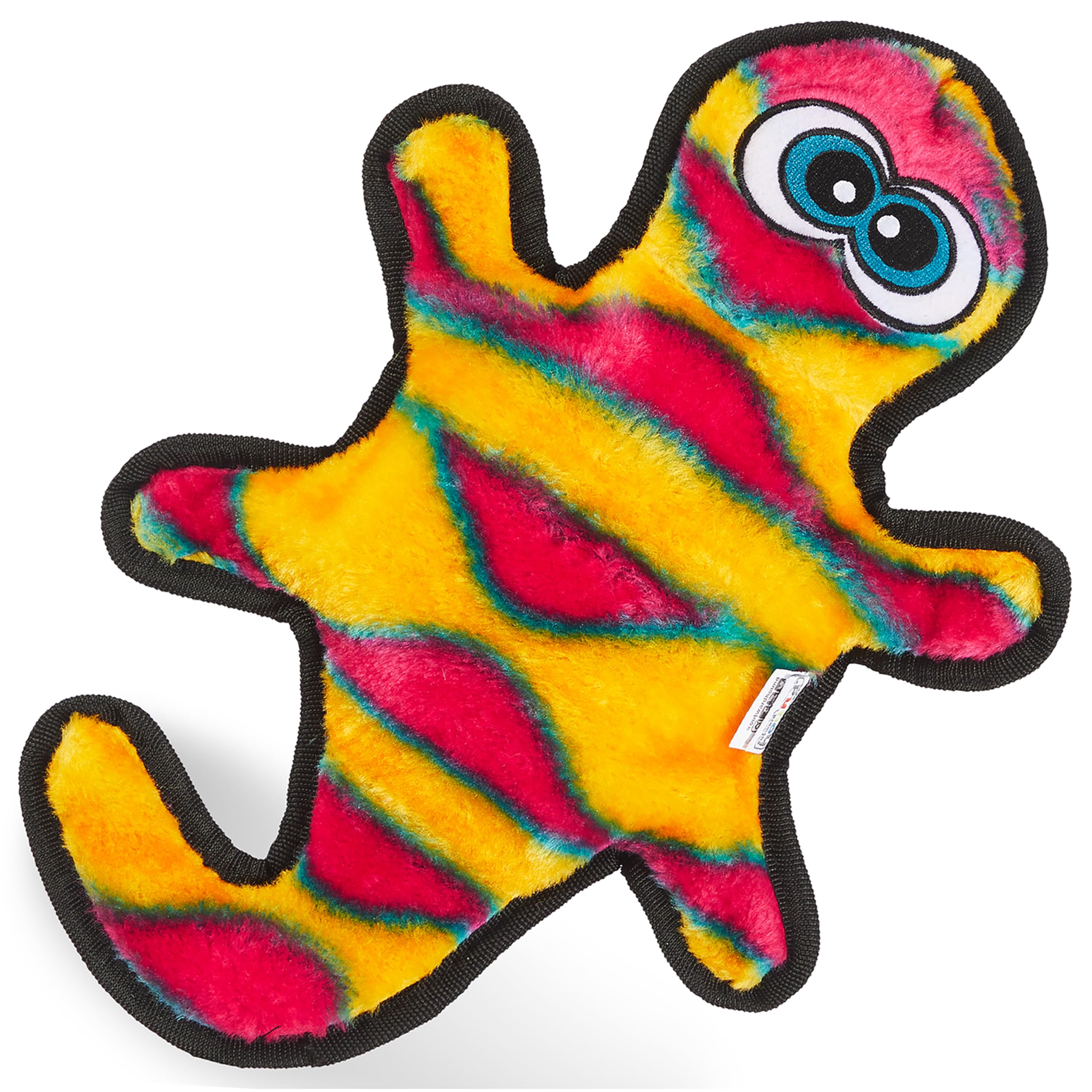 Outward Hound Durablez Gecko toy closeup shows a jumbo squeaker for engaging playtime