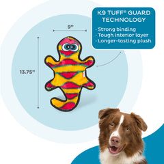Outward Hound Durablez Gecko toy no-stuffing design keeps cleanup quick and easy