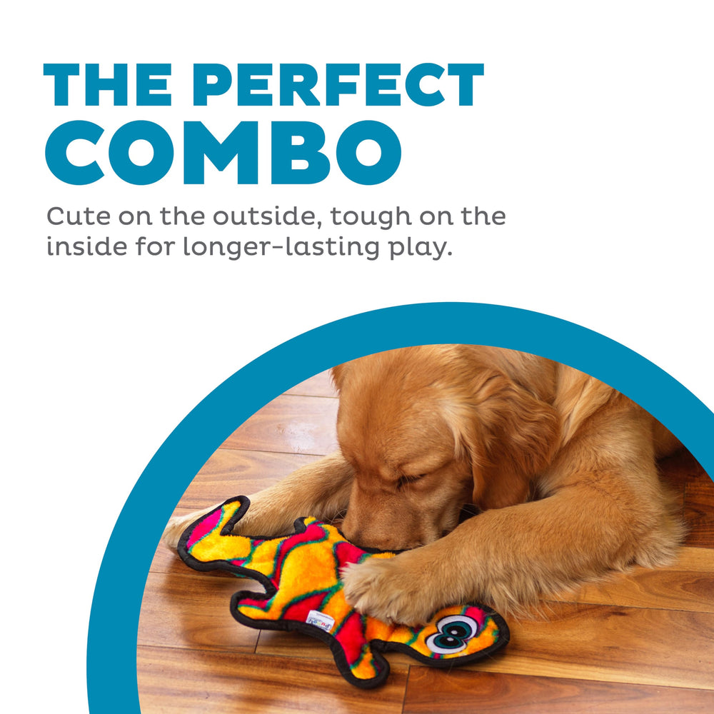 Outward Hound Durablez Gecko toy soft plush with tough construction for rough play