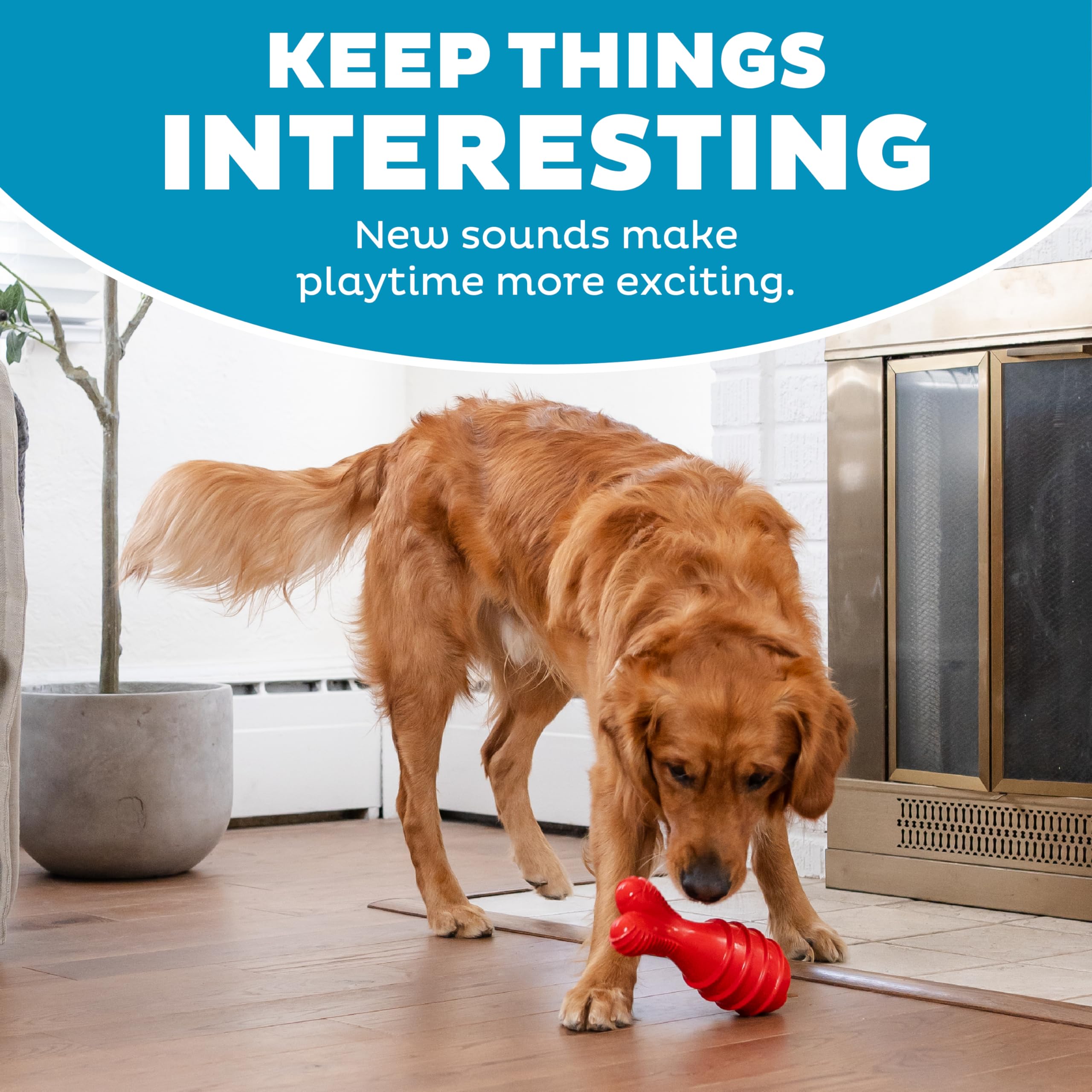 Outward Hound Grunt Fetch Stick Bunny red bright color improves visibility during outdoor games.