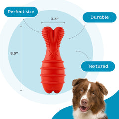 Outward Hound Grunt Fetch Stick Bunny red long stick easy to carry indoors and outdoors.