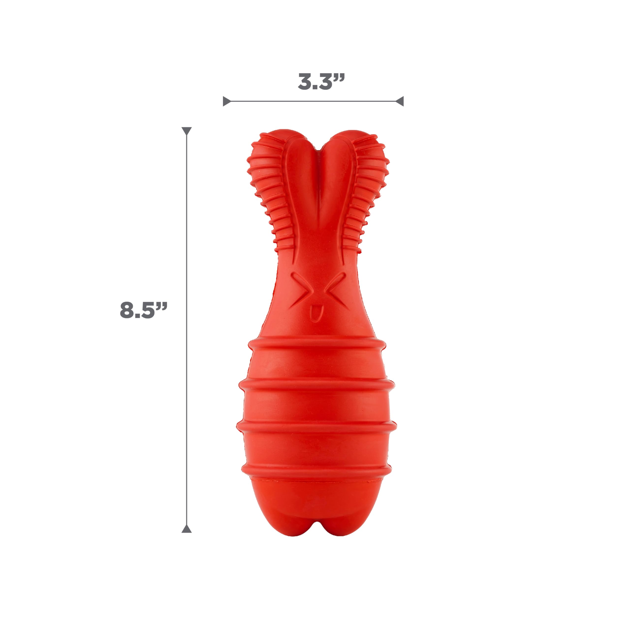 Outward Hound Grunt Fetch Stick Bunny red ideal for toss, fetch, and chase workouts.