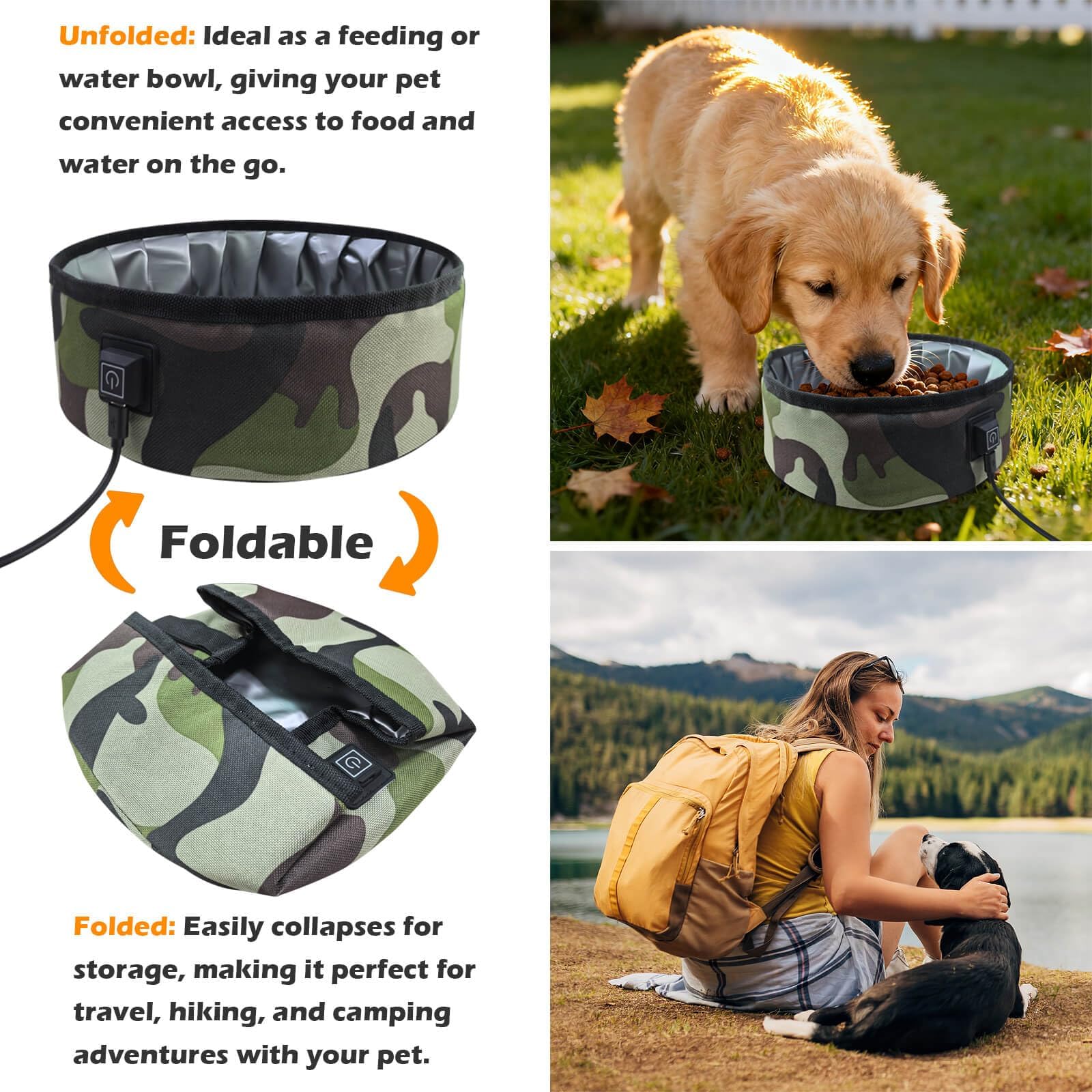 OUXDOXZ outdoor pet scene shows water available in freezing weather.