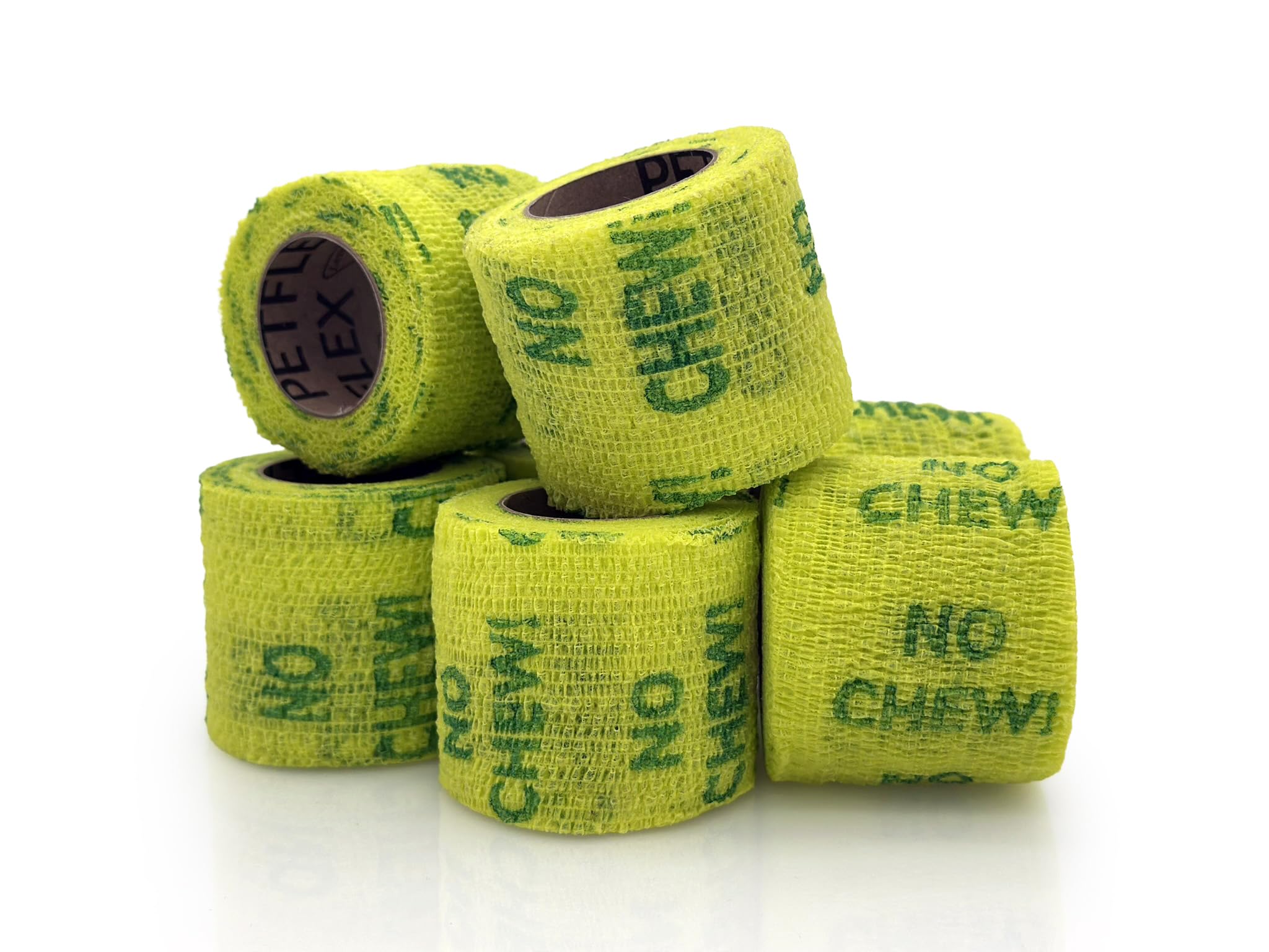 OVIK Health PetFlex No Chew roll close-up showing EasyTear for quick, scissors-free use