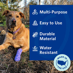 OVIK Health PetFlex No Chew roll being torn by hand for easy application