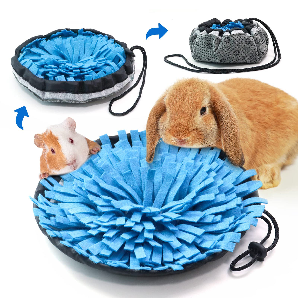 OVMKOV Rabbit Foraging Mat top view for enrichment and engagement