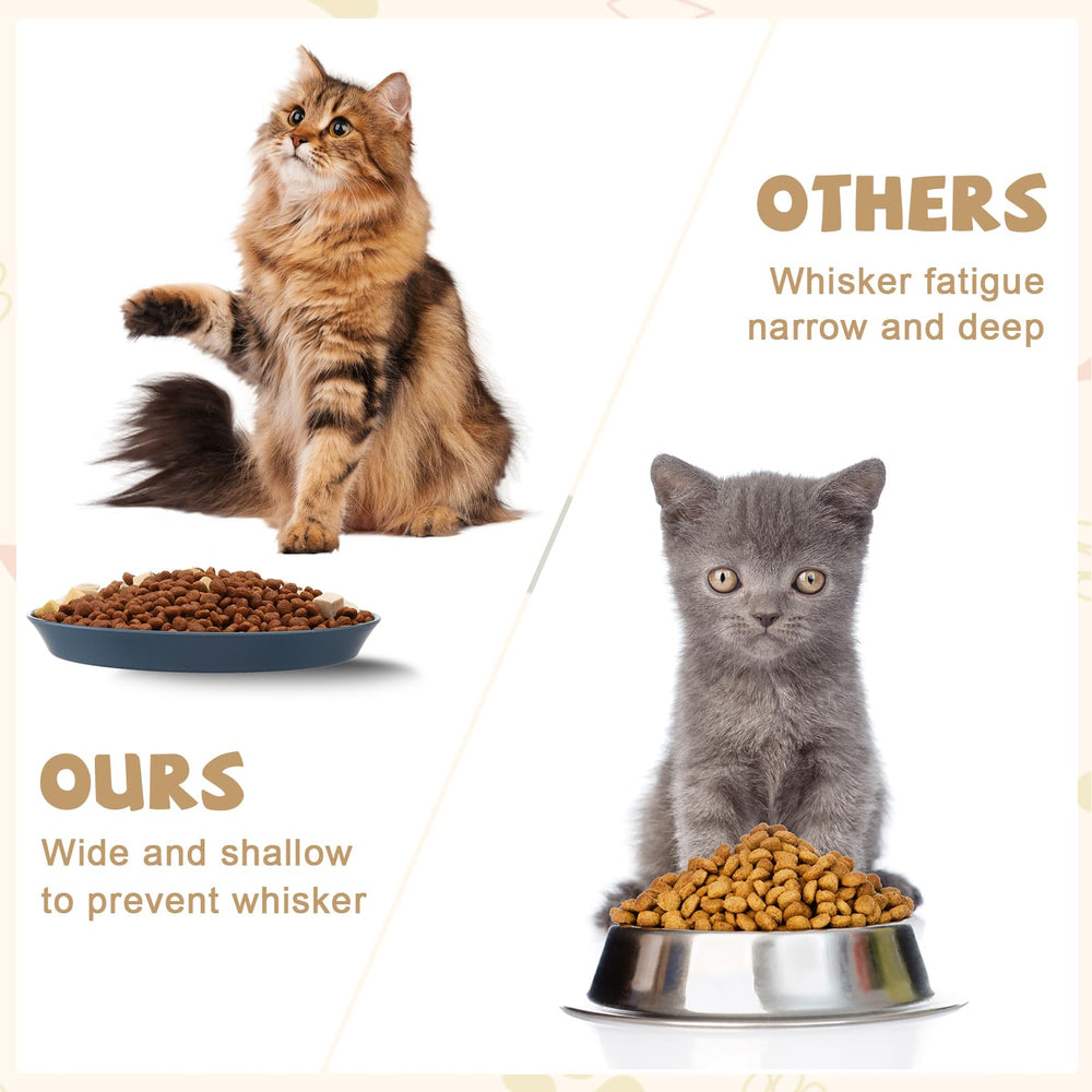 Ovveroche 8pc cat food bowls dishwasher-safe for quick cleanup after meals.