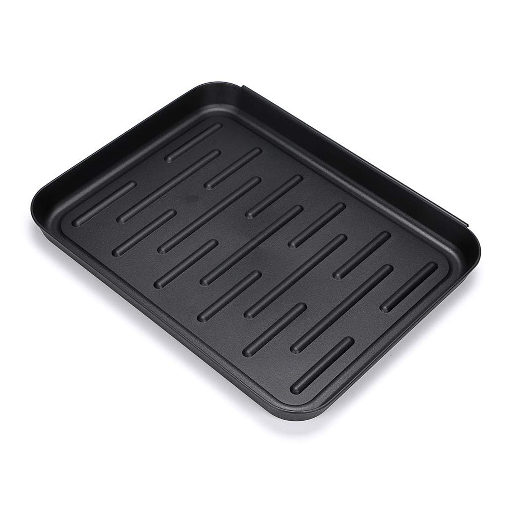 OwnMy boot tray mat in the garage organizes tools and paint cans.
