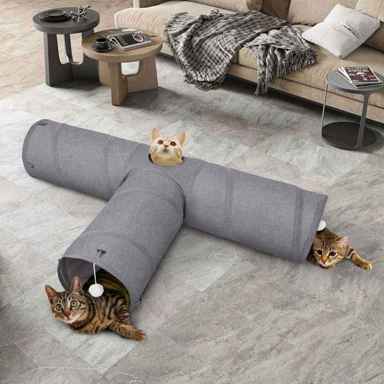 Ownpets cat tunnel drop ball feature sparks exploration
