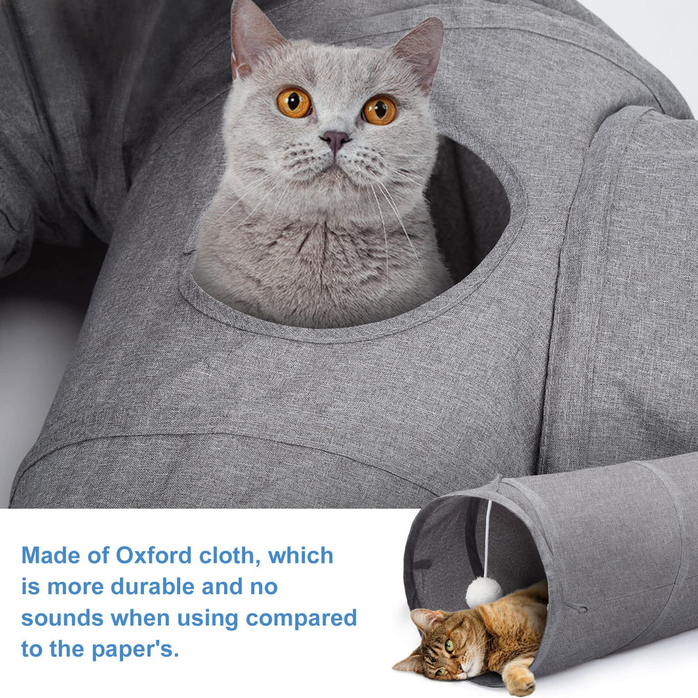 Ownpets oxford-fabric durability keeps the tunnel resilient for daily active play.