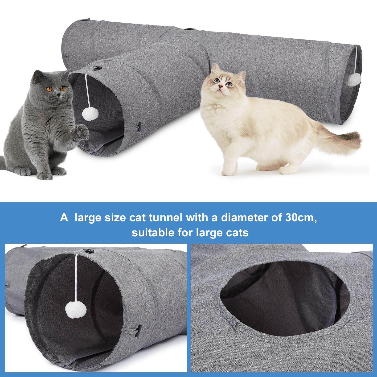 Ownpets cat tunnel sturdy oxford fabric resists tears