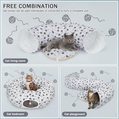 Ownpets cat tunnel under tree view highlights a cozy hiding spot for cats.