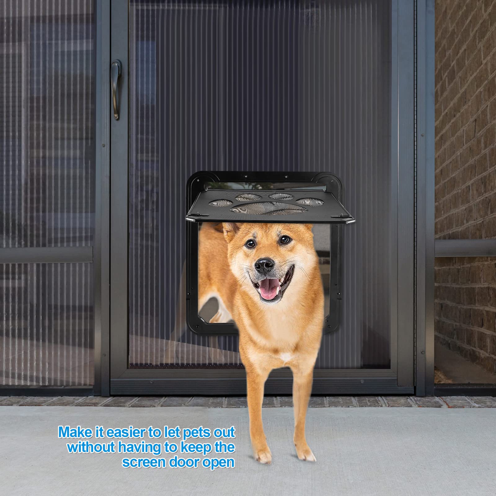 Ownpets dog screen door durable ABS construction for long-lasting use.