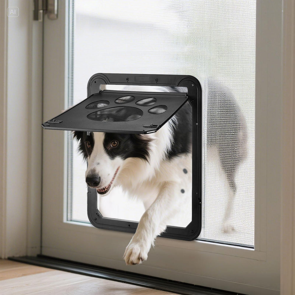 Ownpets dog screen door suitable for small to large pets.