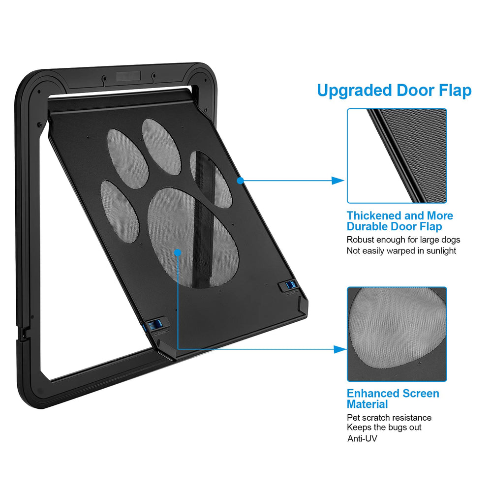 Ownpets dog screen door fits screen doors and windows flexibly.