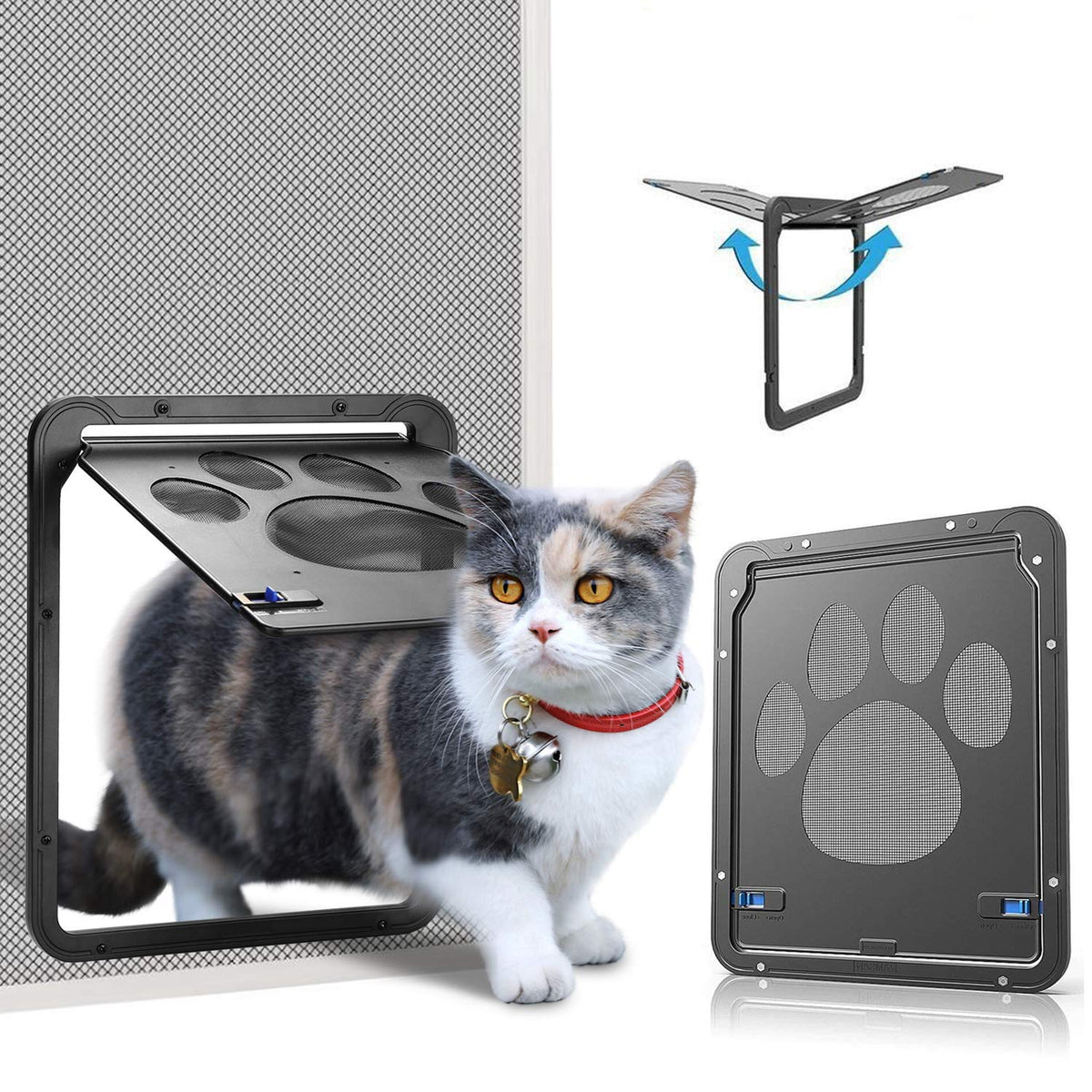 Ownpets pet screen door opening shows 8x10 opening for easy access