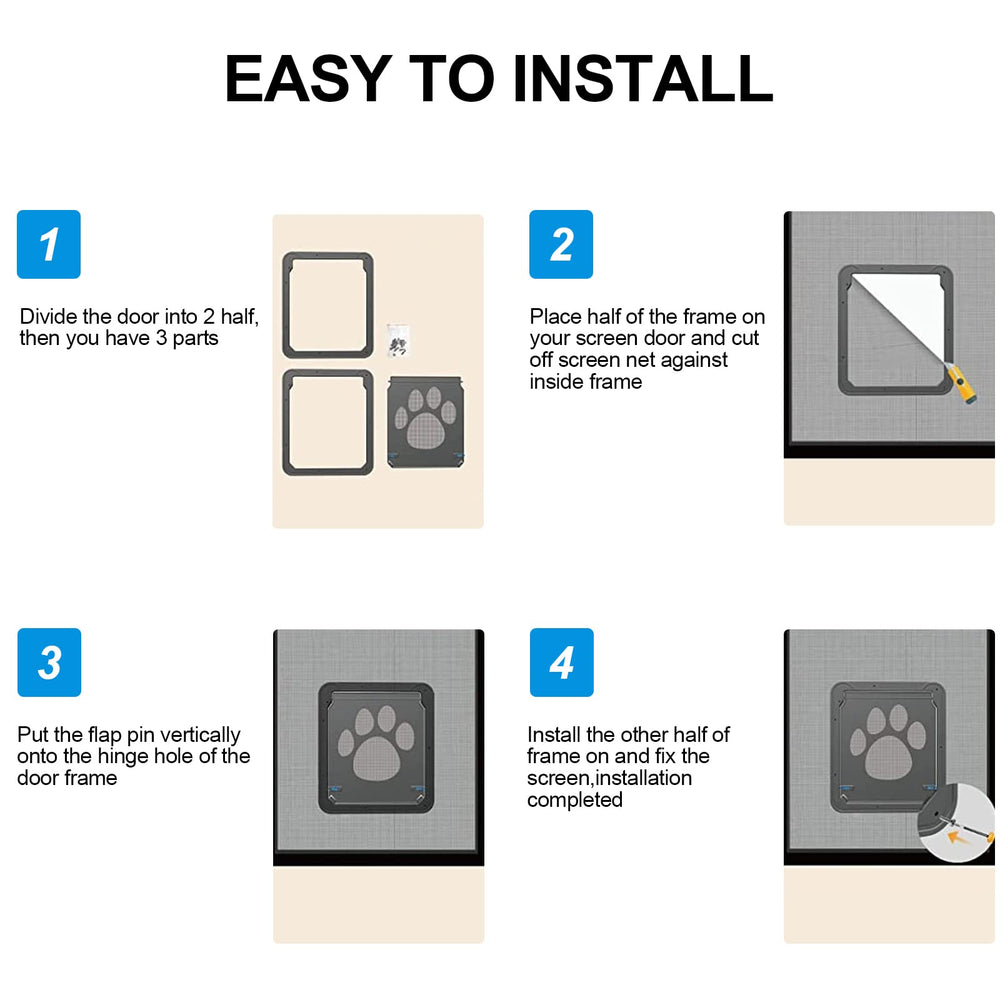 Ownpets security lockable closure highlights reliable closure to reduce drafts and unauthorized access