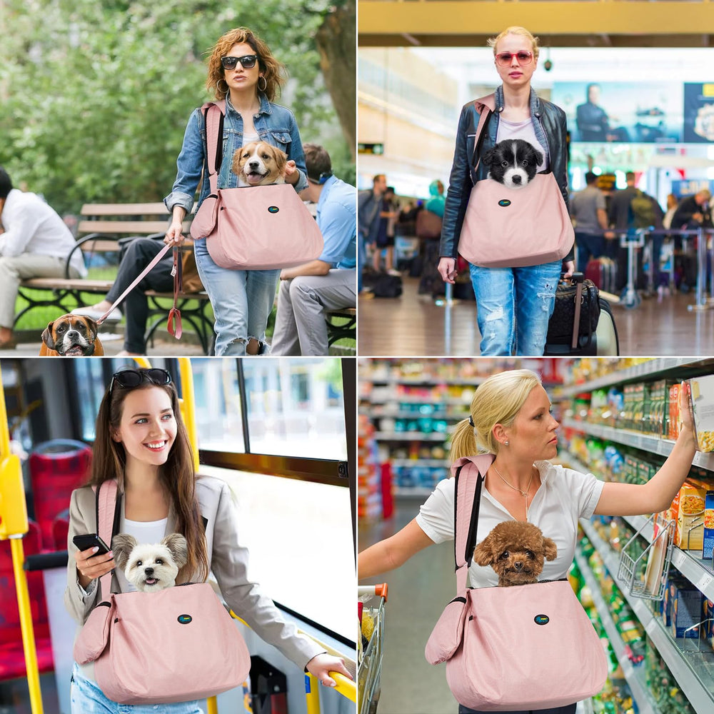 Ownpets sling carrier pink refined design emphasizing secure closures and daily usability.