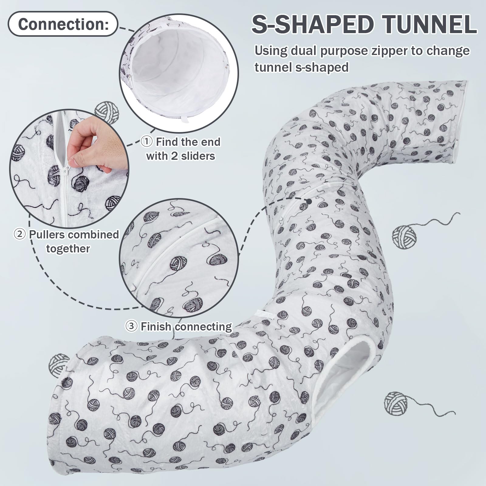 Ownpets spacious 37x37 inch tunnel area enables cats to stretch.