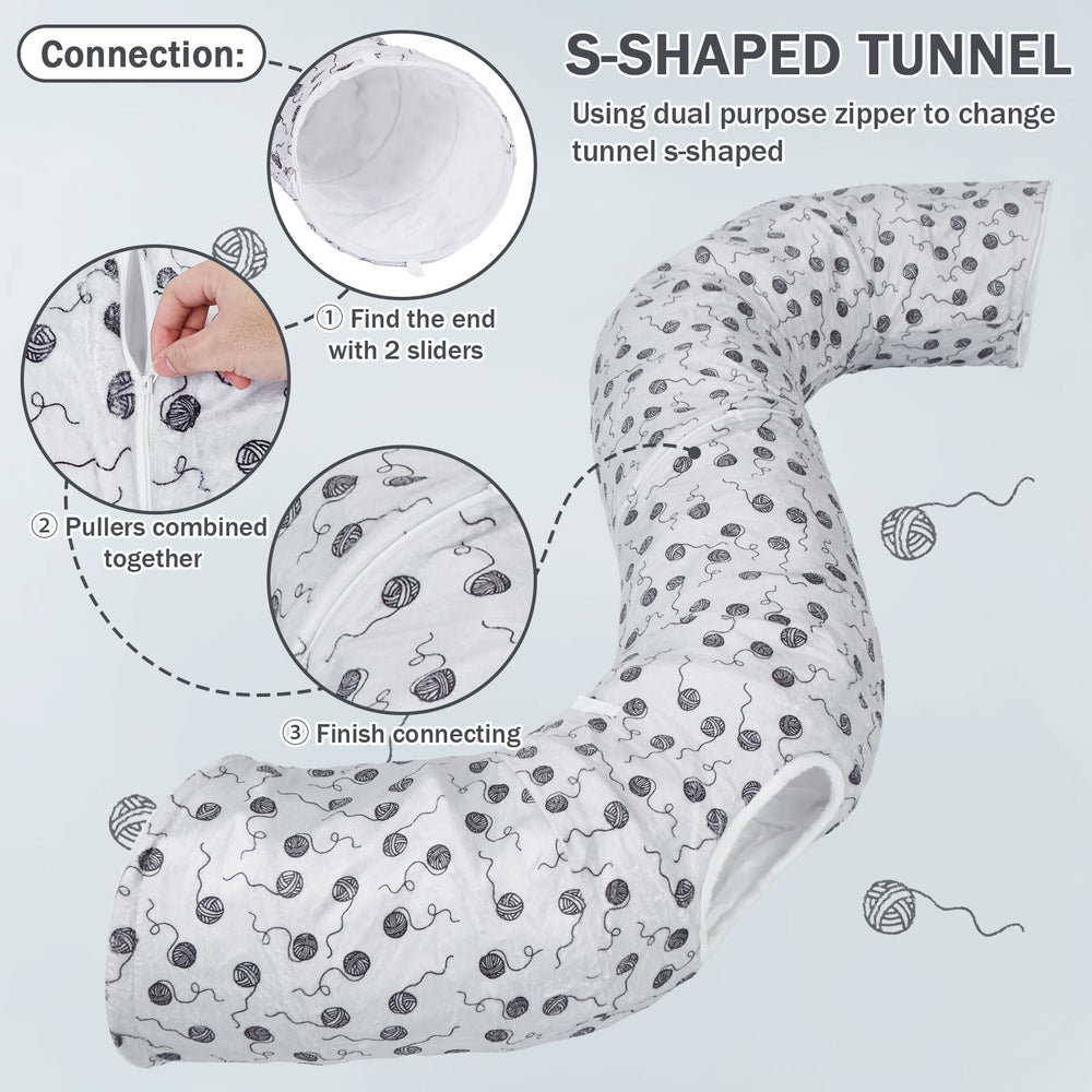 Ownpets spacious 37x37 inch tunnel area enables cats to stretch.