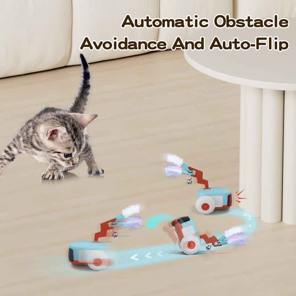 O WOWZON remote control cat toy charging port close-up emphasizes quick USB charging.