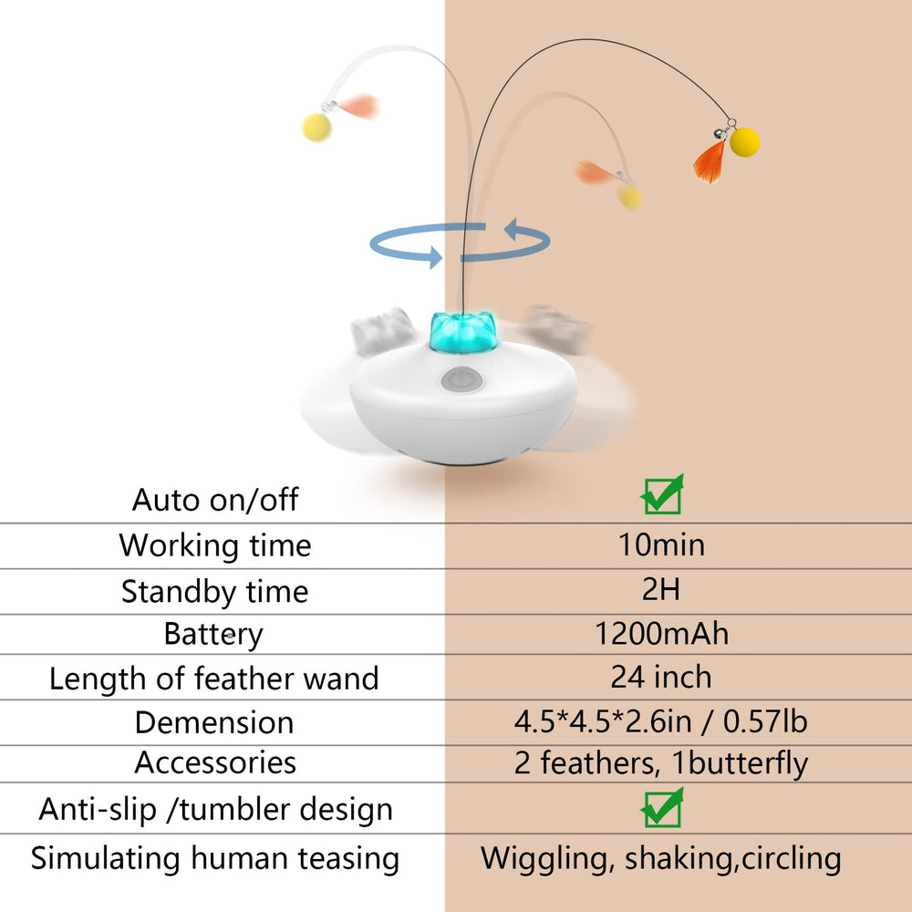 Oxawo DIY tails option lets you customize tails for varied kitty interest.