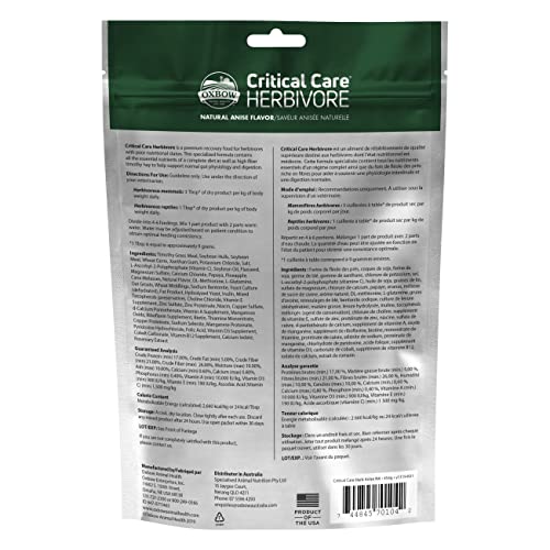 Oxbow Critical Care Herbivore bowl-serve illustrating ready-to-serve nutrition for gentle feeding