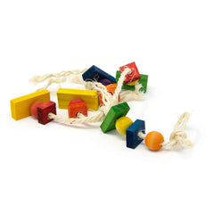 Oxbow Enriched Life Deluxe Dangly in cage highlighting versatile enrichment options.