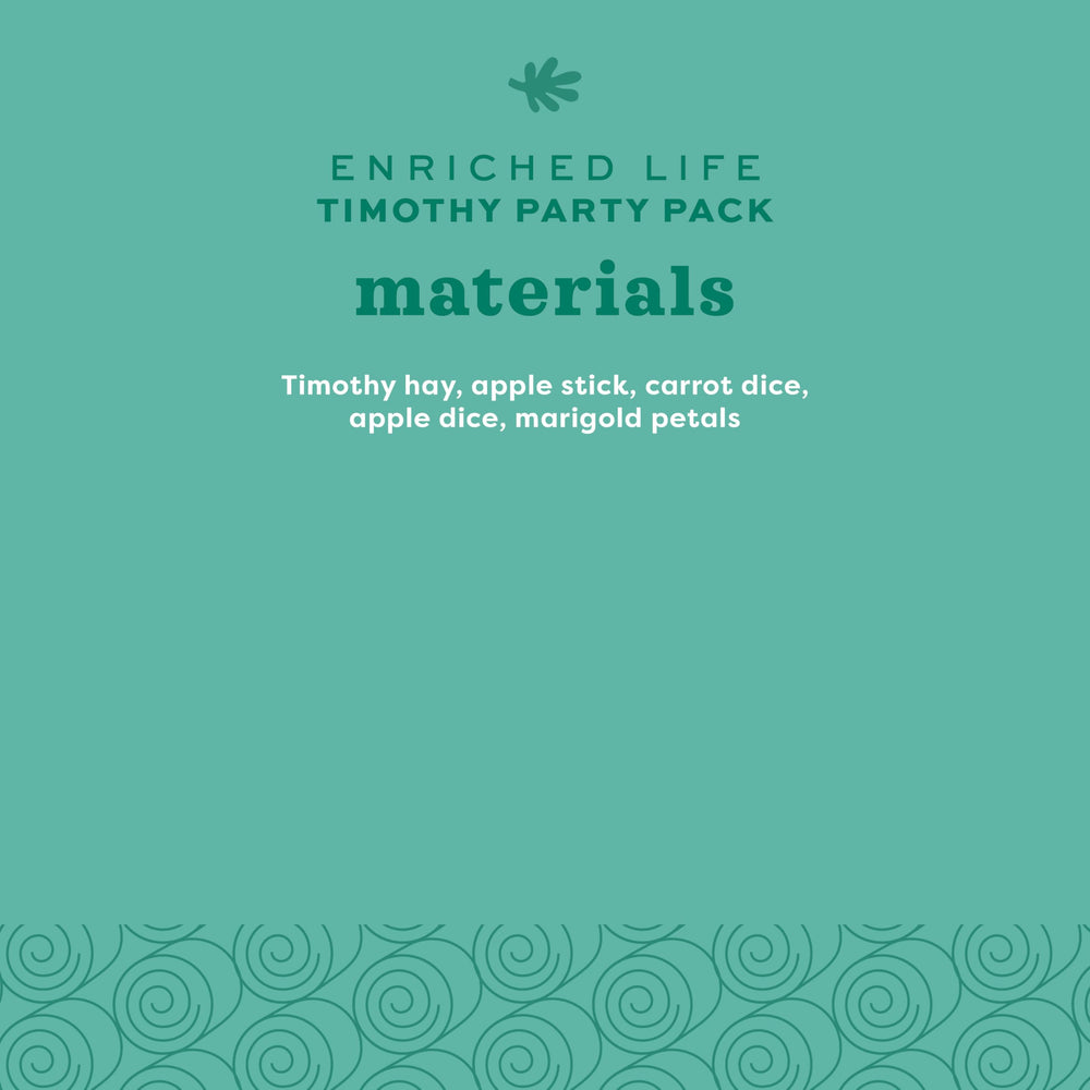 Oxbow Enriched Life Timothy Party Pack rabbit toy with textures for exploration